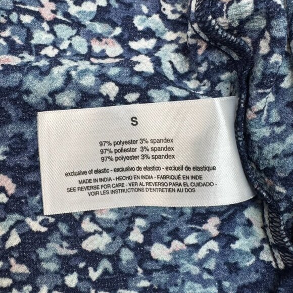 Jessica Simpson Blue Floral Blouse Long Sleeve Women’s Size Small - Picture 7 of 13